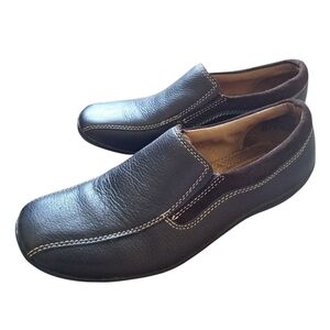 Natural Soul by Naturalizer Dark Brown Leather Slip-On Loafers Size 7M